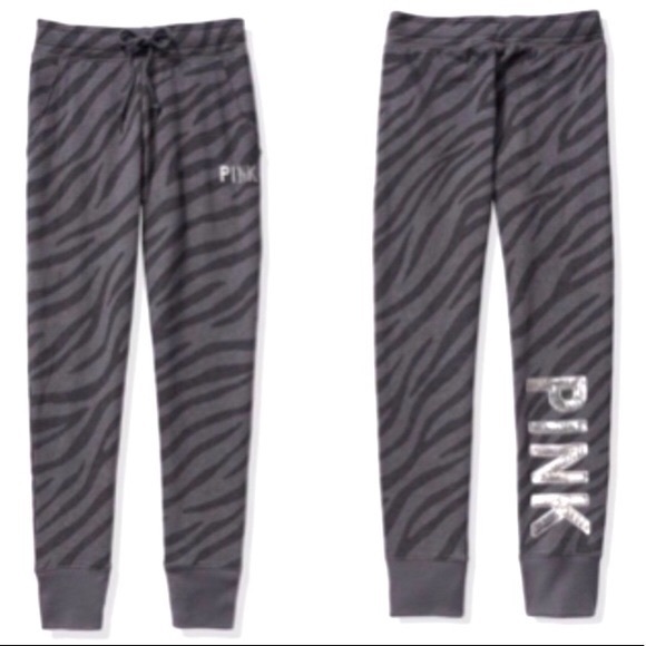 PINK Victoria's Secret Pants - Price drop! VS PINK- Zebra Bling Skinny Jogger